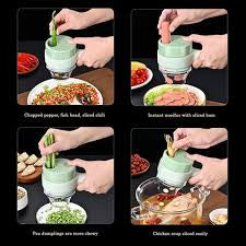 4-in-1 Electric Vegetable Cutter, Slicer, Grater, Chopper