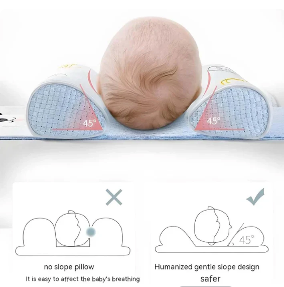 Adjustable Baby Sleeping Support Pillow Anti Roll Cushion with Headrest