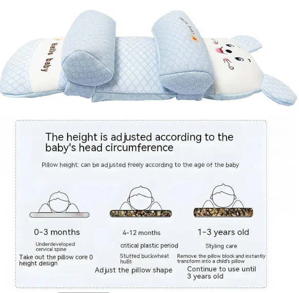 Adjustable Baby Sleeping Support Pillow Anti Roll Cushion with Headrest