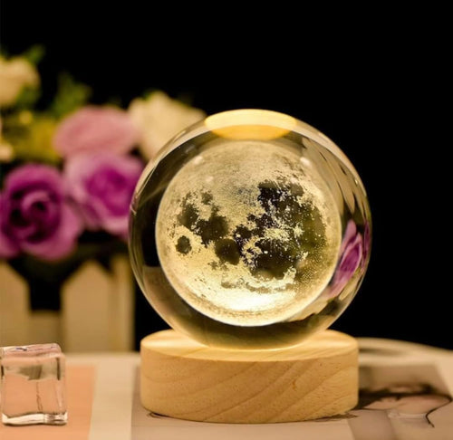 3D Moon Crystal Lamp