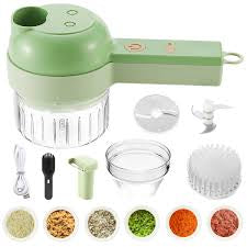 4-in-1 Electric Vegetable Cutter, Slicer, Grater, Chopper